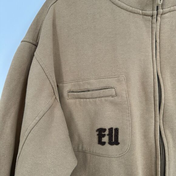 Vintage Ecko Unltd Mens Full Zip Jacket XL Tan Y2K Grafitti Grunge Rhino Baggy - Picture 4 of 12